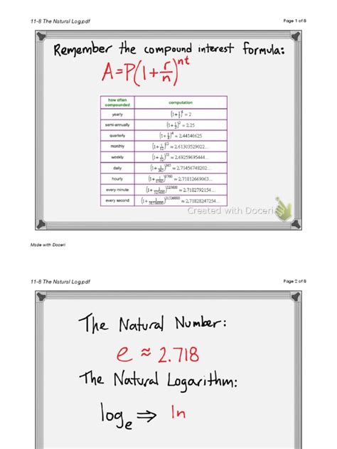 11-8 The Natural Log | PDF