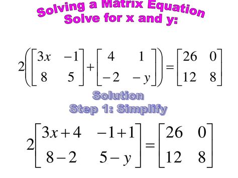 Image result for Matrix Equations Yay Math