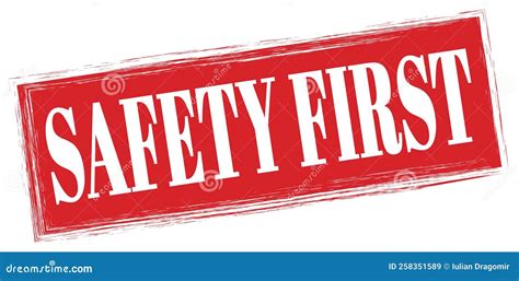 Image result for Safety First Sign Red