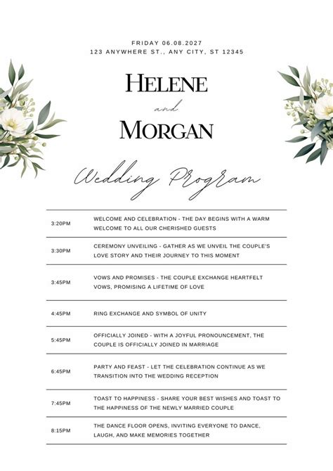 Image result for Wedding Reception Program Design