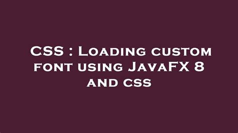 Image result for JavaFX Fonts