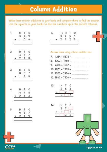 Image result for Maths Worksheets Column Addition