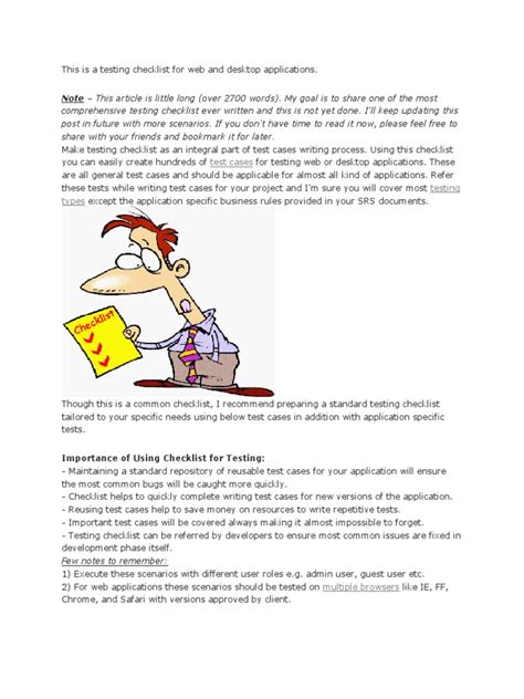 Image result for Desktop Testing Checklist