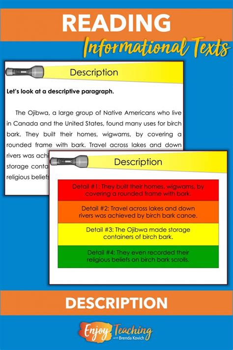 Image result for Printable Description Text Structure