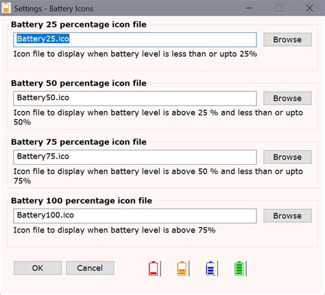 Battery Icon Display Windows に対する画像結果