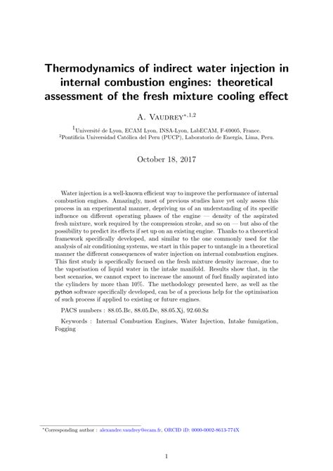 Toradh íomhá ar Water Injection Internal Combustion Engine