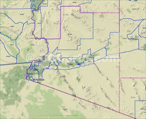 Afbeeldingsresultaten voor Zip Code Map for Arizona