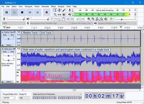 Toradh íomhá ar Audacity Recording Software