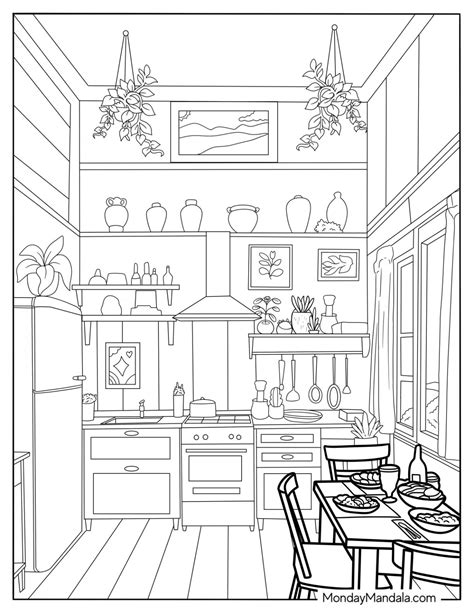 Afbeeldingsresultaten voor Kitchen Coloring Pages Printable