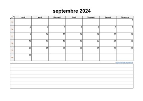 Calendrier. Septembre 2024 എന്നതിനുള്ള ഇമേജ് ഫലം