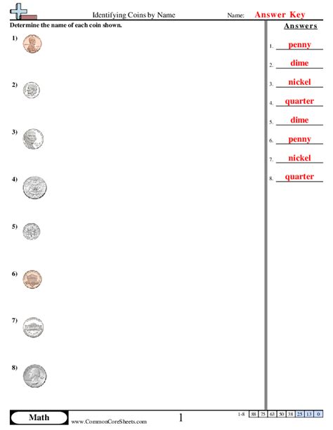Identifying Money Worksheets Printable に対する画像結果