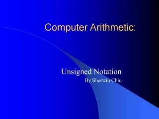 Image result for Computer Arithmetic PPT