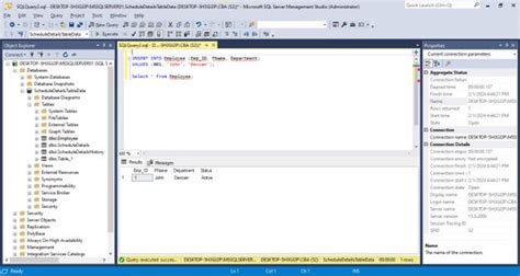 Toradh íomhá ar Default Constraint in SQL