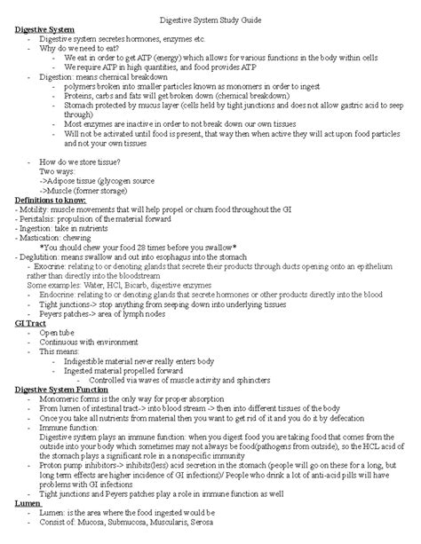 Image result for Digestive System Study Guide