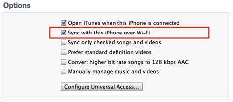 Toradh íomhá ar How to Enable iTunes Wi-Fi Sync