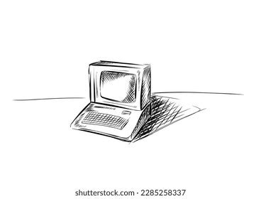 Image result for Vintage Computer Line Drawing