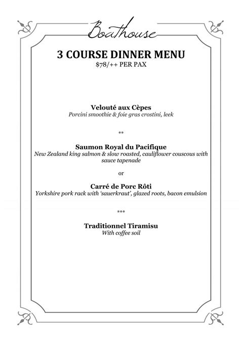 Image result for 3 Course Menu for Beef