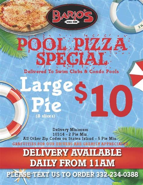 Image result for Swimming Pool Pizza