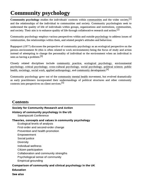 Image result for Community Psychology PDF