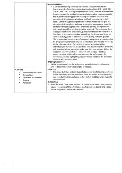 Toradh íomhá ar Example of Differentiated Lesson Plan