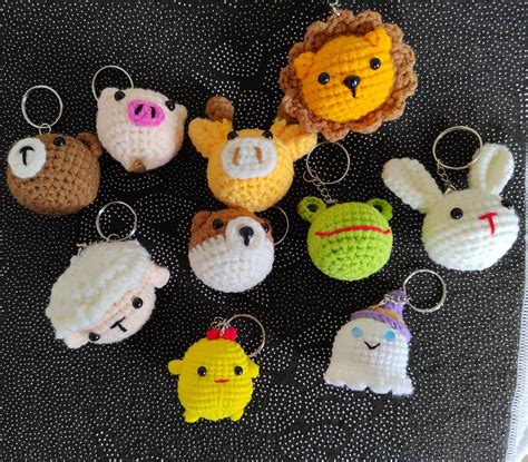Afbeeldingsresultaten voor Crochet Keychain Animals