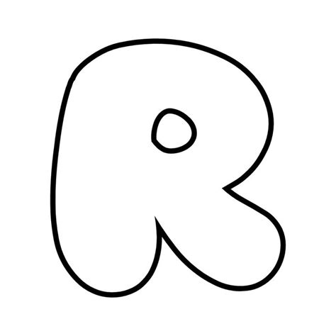 Image result for Printable Bubble Letter R
