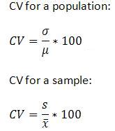 Image result for Coefficient of Variation Range Formula