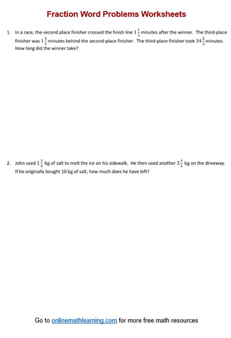 Image result for Mixed Number Word Problems