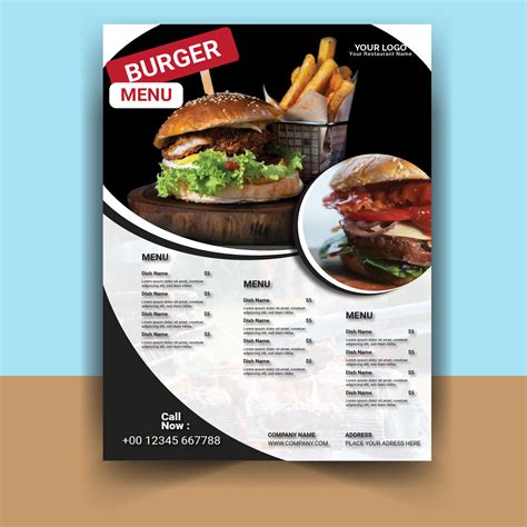 Image result for Burger Menu Design