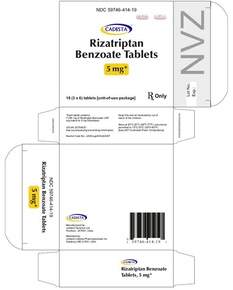 Image result for Rizatriptan Package