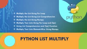Image result for Python Multiply List by Scalar