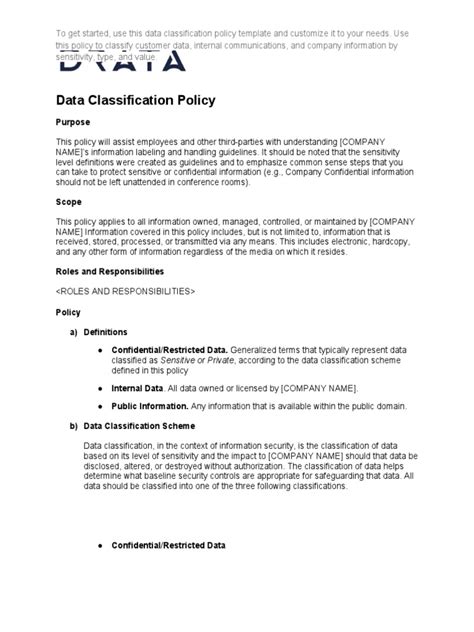 Image result for Backup Data Classification Template
