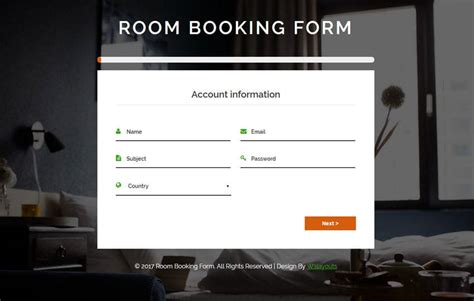 Toradh íomhá ar Room Selection Booking HTML/CSS JS Code Pen