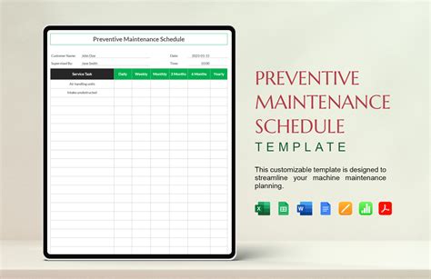 Image result for Maintenance Schedule Template Free Download