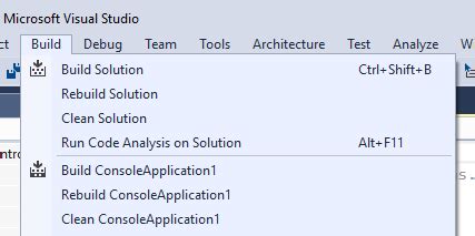 Image result for Visual Studio Show Build and Run Panel