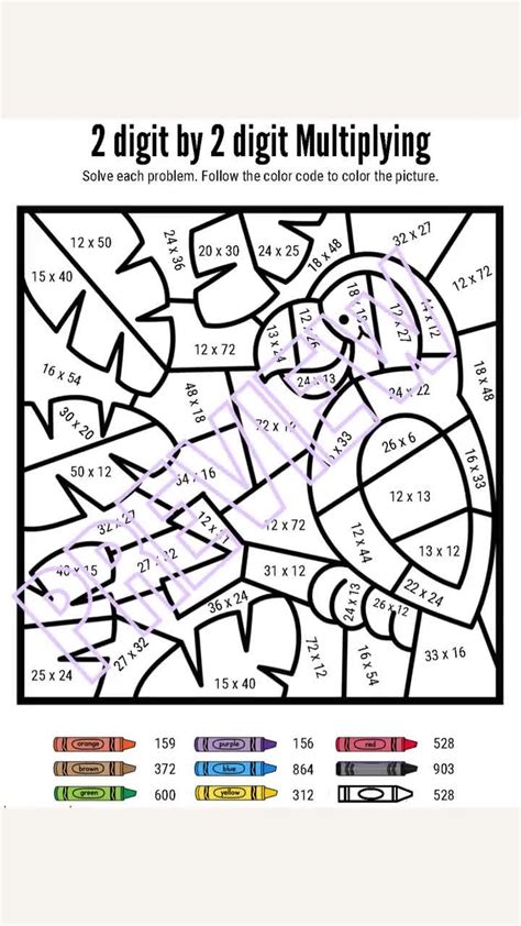 Image result for 2-Digit Multiplication Coloring Worksheets