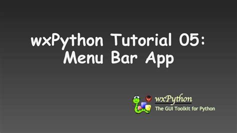 wxPython Menu に対する画像結果