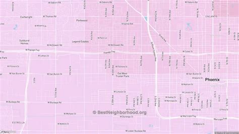 Image result for 85009 Zip Code Map