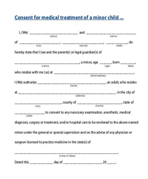Afbeeldingsresultaten voor Consent Form Template for Medical