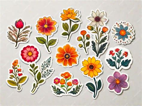 Image result for Flower Sticker Design