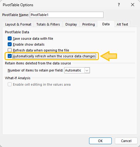 Afbeeldingsresultaten voor How to Auto Update PivotTable