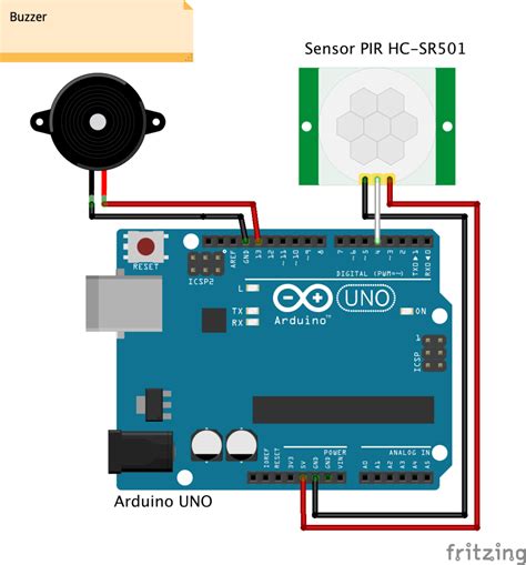 Toradh íomhá ar Arduino PIR Example