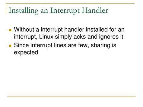 Interrupt Handling に対する画像結果