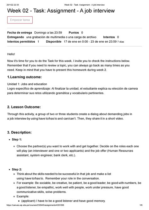 Image result for Assignment Model for Job Interview