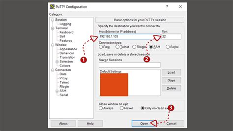 Toradh íomhá ar putty ssh