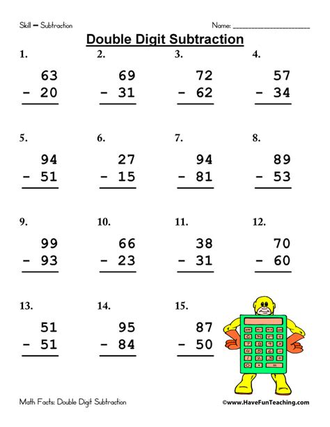 Toradh íomhá ar Worksheet for 4th Grade Math Doble Digit Multiplication