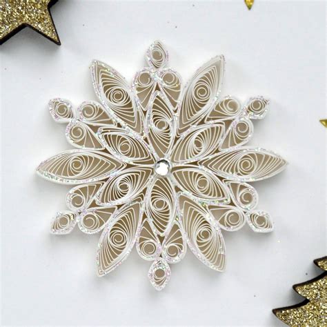 Quilled Snowflake Quilling Snowflake Ornament Christmas Tree - Etsy