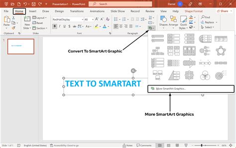 Toradh íomhá ar PowerPoint Convert Text to Table