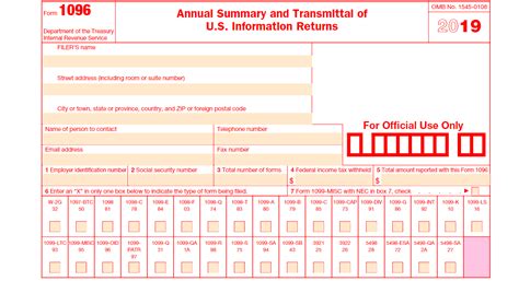 Image result for Form 1096 IRS