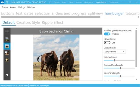 Image result for MahApps Split View